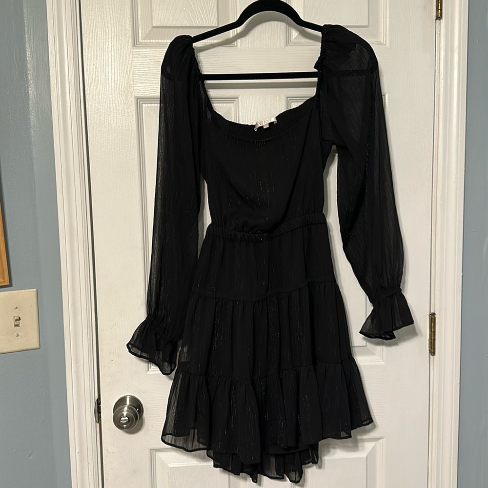 Black short dress with cut out in back